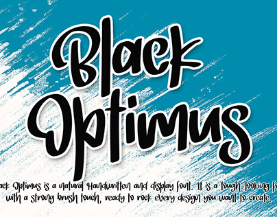 Black Optimus Display Font