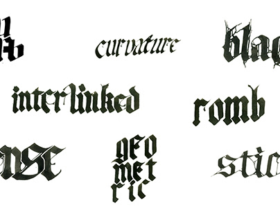 Calligraphy and lettering examples. 2021