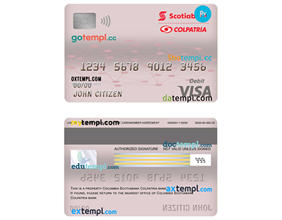 Colombia Scotiabank Colpatria bank visa debit card