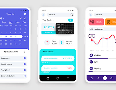 Mobile UI Design of Planner App