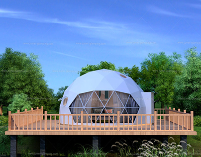 Glamping Resort Idea: Glamping Dome Tents at Riverside