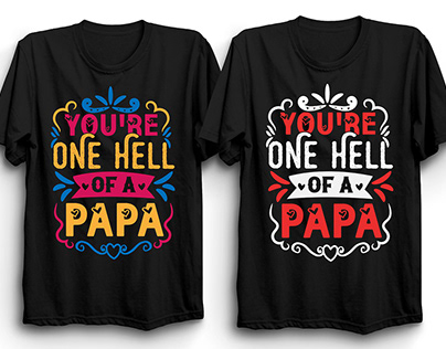 Fathers day typography t-shirt design.