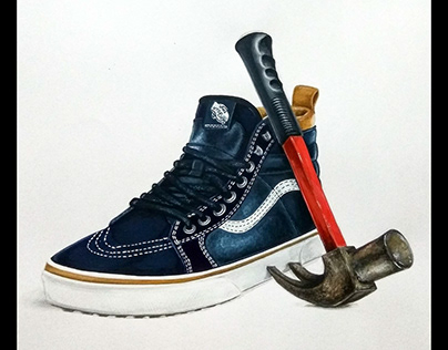 Product Drawing - Vans off the wall shoes (Handwork)