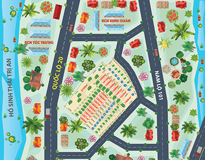 Thiết kế sơ đồ đất vườn Định Quán - Đồng Nai