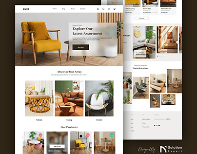 Home Interior Website UI UX Design