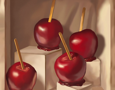Apple Cherry Candy Digital Painting