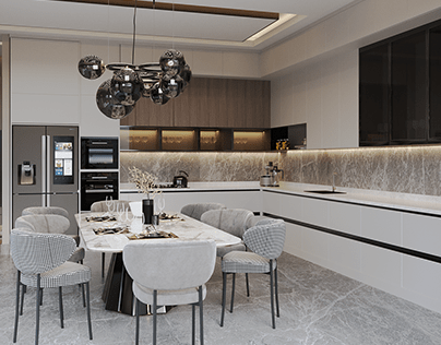 Kitchen&Living Room Interiour Design