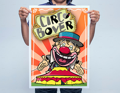 Poster and ilustrations for a circus "Circ Bover"