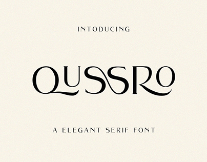 Project thumbnail - Qussro - Elegant Serif Font