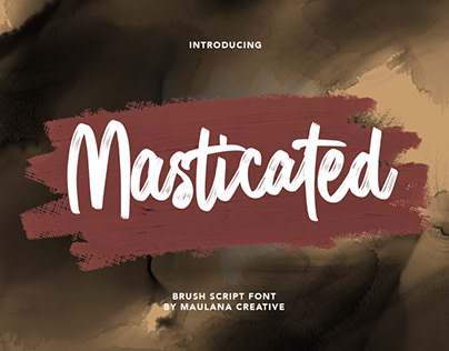 Masticated Brush Script Font