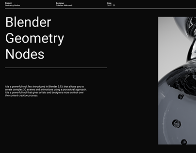 Geometry nodes in Blender