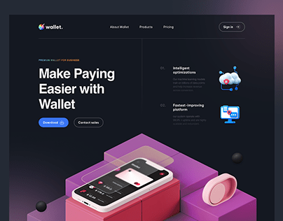Wallet – Hero Header UI concept...