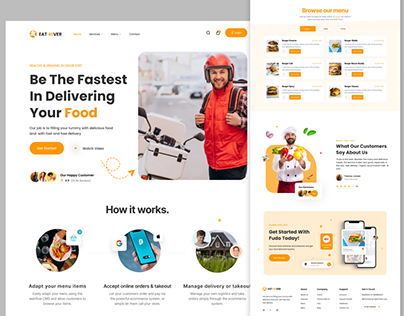 Food Delivery Website Landing Page UIUX Design