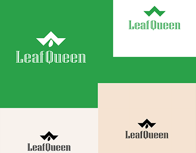 Leaf Queen simple, Modern minimalist logo design.