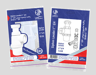 Packaging plastique pour siphon "EJIM"