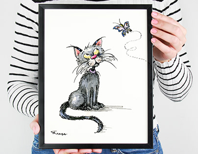 Cat Print - Now Available in My Shop at Etsy