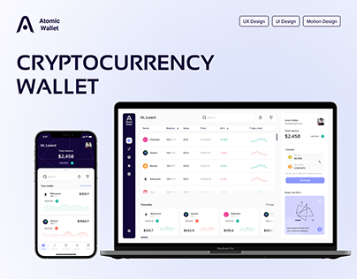 Atomic Wallet | Cryptocurrency | UI Design | UX Design