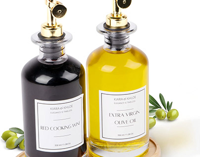 Olive oil dispenser bottle set