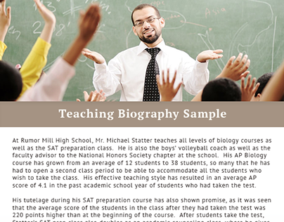 Teaching Biography Sample