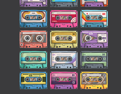 Vintage Cassette tapes Collection 80's 90's Music