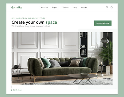 Gamriko- Furniture Landing Page