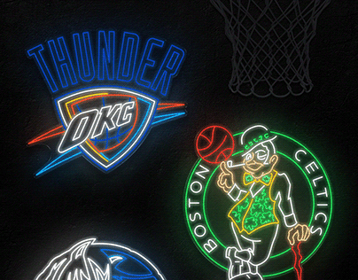 NBA Team Logo LED Neon Signs Inspired