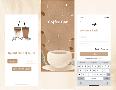 Coffee Bar app design