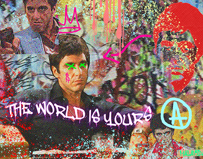 Project thumbnail - Scarface poster style Mr Brainwash