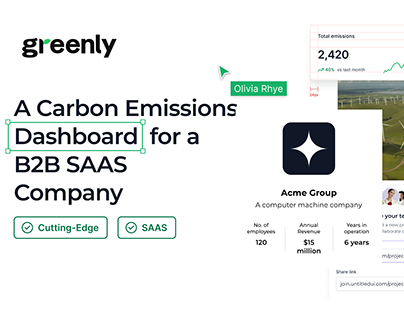 Dashboard UI for carbon emissions