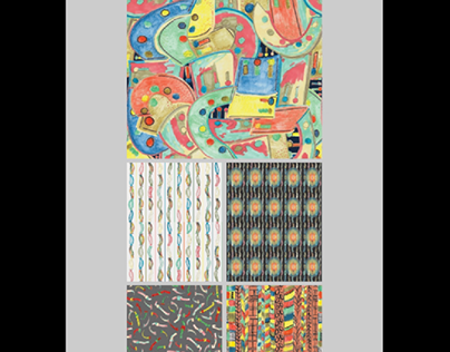 Set of textiles patterns