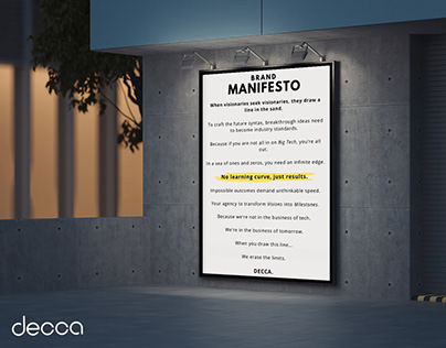 Decca brand manifesto