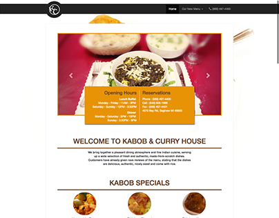 The Kabob and Curry House Website