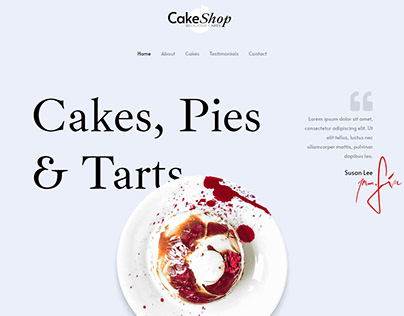 Cake Shop Home Page Design
