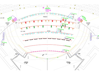 Lights Plan Closeup for Open Air Theater