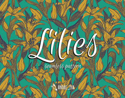 Lilies (seamless pattern)
