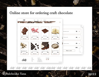 Choko. Online store for ordering craft chocolate