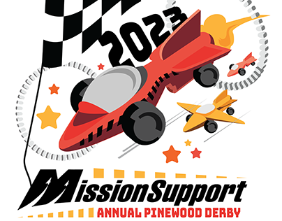 2023 Pinewood Derby - Mission Support Logo