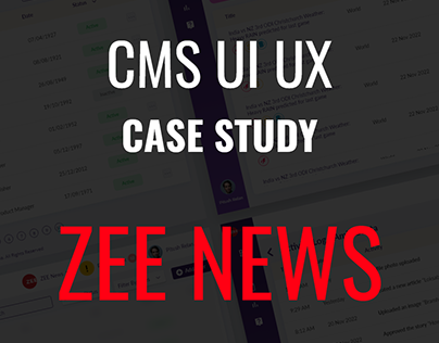 CMS Design UI UX Case Study