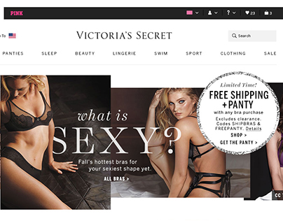 Victoria's Secret 9.10 Homepage Design