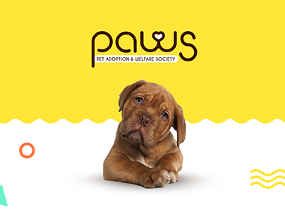 PAWS : Pet adoption & welfare society - Branding