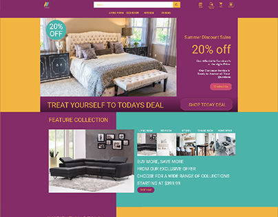 Furniture e-commerce Website UI landing page design