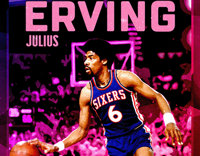 NBA Basketball Card Concept Art - Julius "Dr. J" Erving