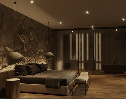 On the process Bedroom design in 3dsmax