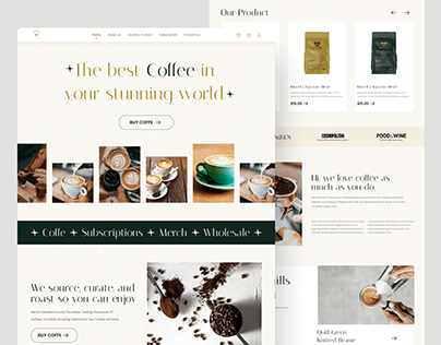 Coffee Beans Website UI Design
