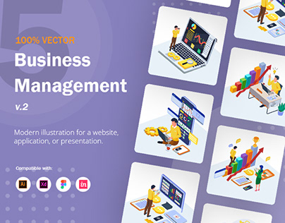 Business Management Illustration Concept V2