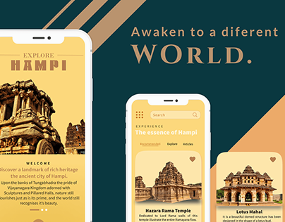 Exlpore Hampi - Travel App concept