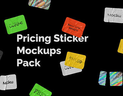 Pricing Sticker Mockups Pack