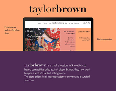 Taylor Brown - Concept Project for e-Commerce website