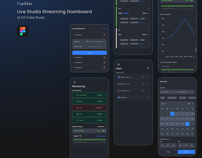 Live Studio Streaming Dashboard, UI UX Case Study