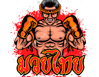 Thai boxer, T-shirt design